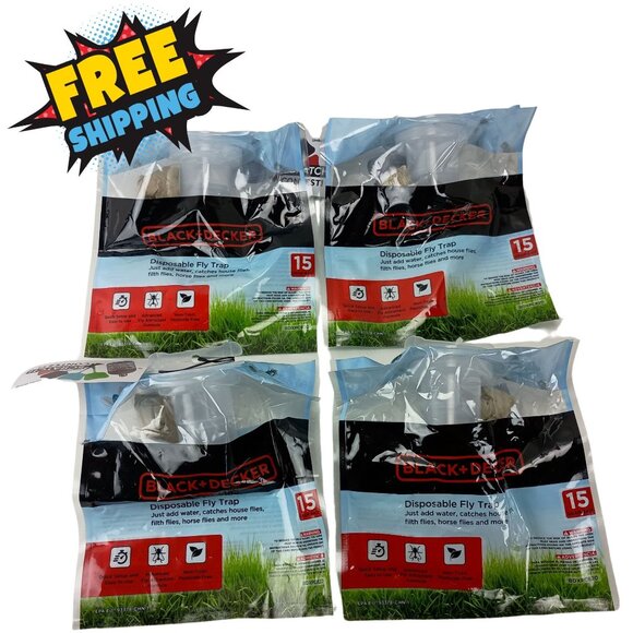 Outdoor Fly Trap / Fly Catcher - Hanging Style (4 Pack) Disposable - Picture 1 of 7
